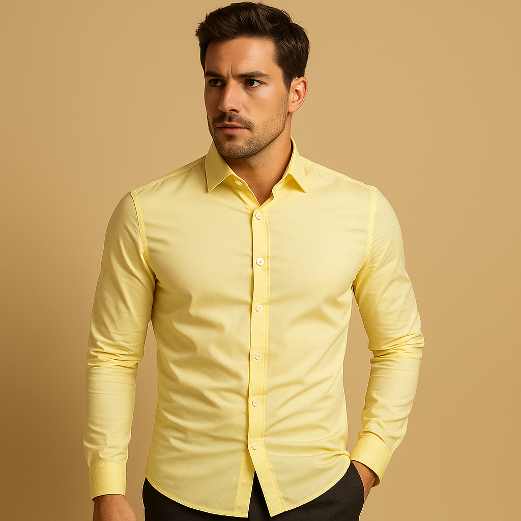 Atmungsaktives Slim Fit Herrenhemd mit Turndown-Kragen | Joris-Zermatt Boutique