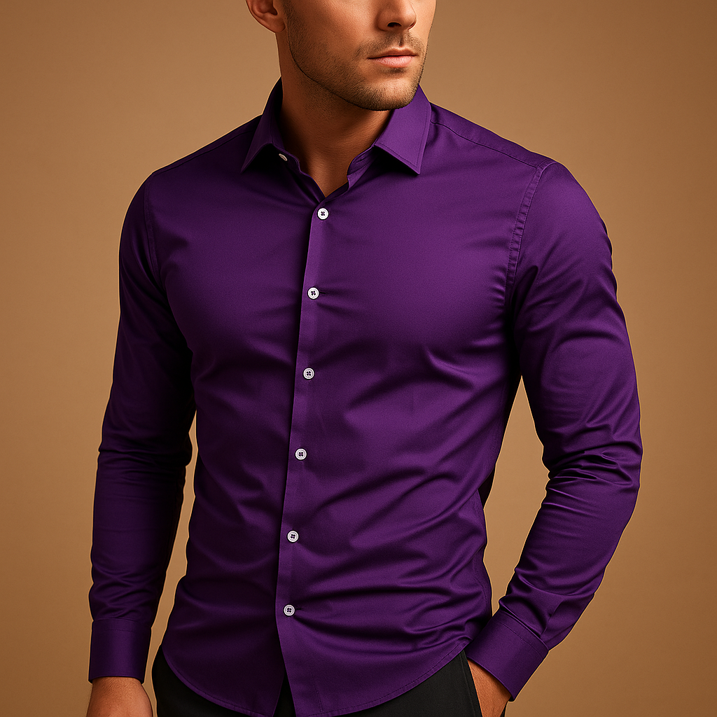 Atmungsaktives Slim Fit Herrenhemd mit Turndown-Kragen | Joris-Zermatt Boutique