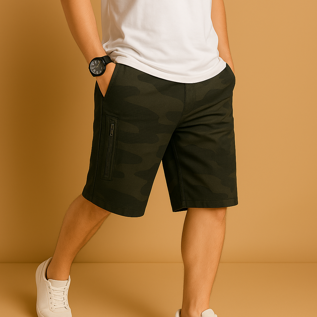 Bequeme Camouflage Cargo Shorts für Outdoor-Aktivitäten | Joris-Zermatt Boutique
