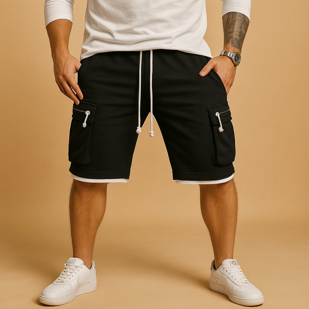 Bequeme Frachtshorts mit verstellbarem Zugkabel für Sommer | Matten-Zermatt Boutique