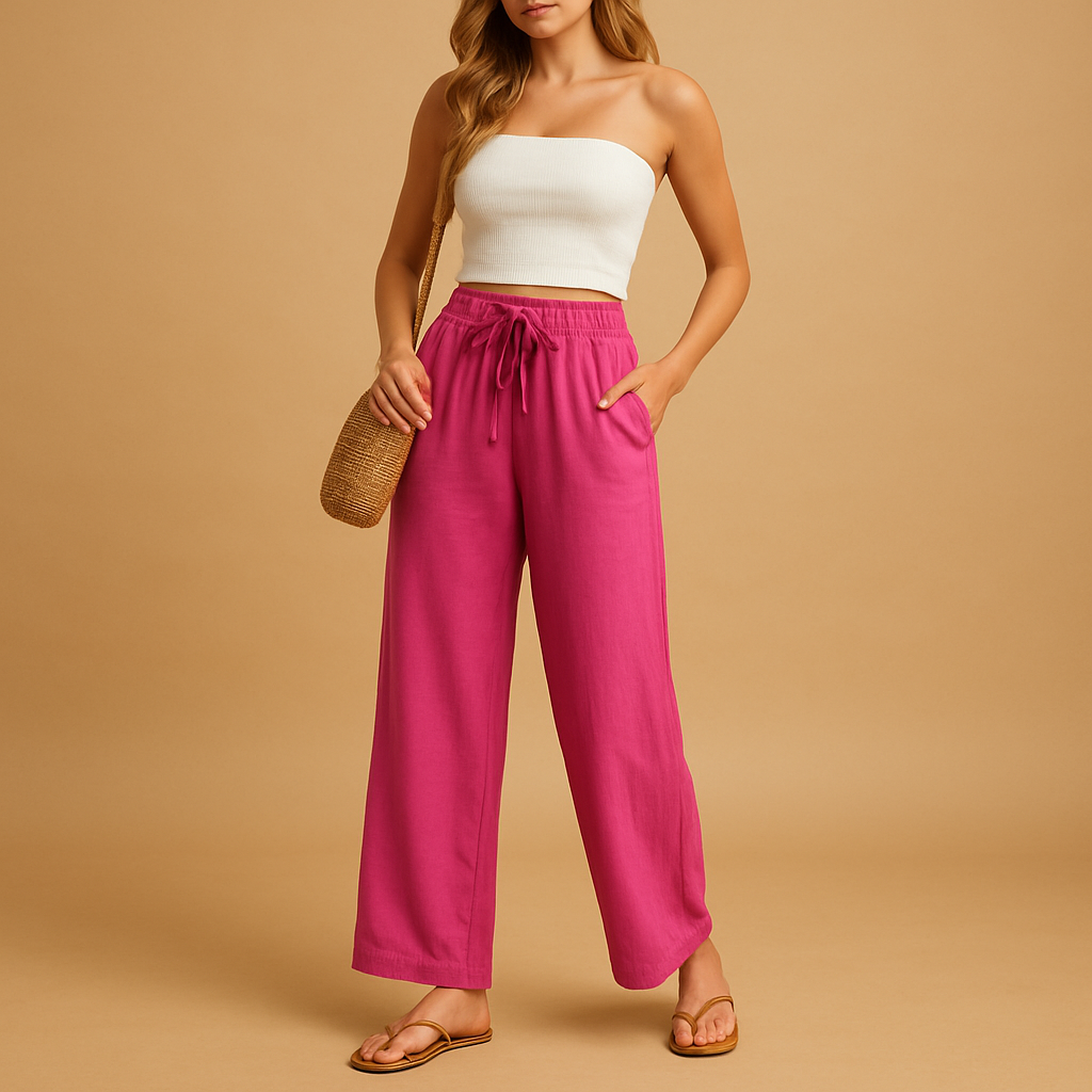 Bequeme Hohe Taille Loungehose für Stilvolle Entspannung | Benthe-Zermatt Boutique