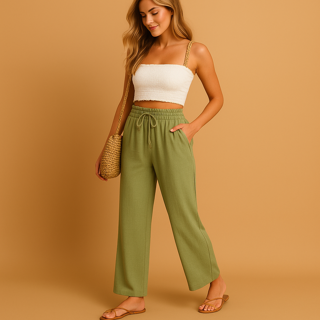 Bequeme Hohe Taille Loungehose für Stilvolle Entspannung | Benthe-Zermatt Boutique