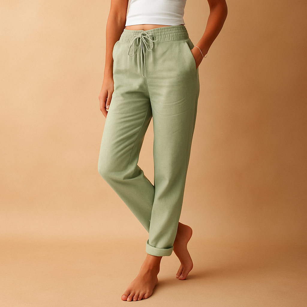 Bequeme Hohe Taille Loungehose für Stilvolle Entspannung | Benthe-Zermatt Boutique