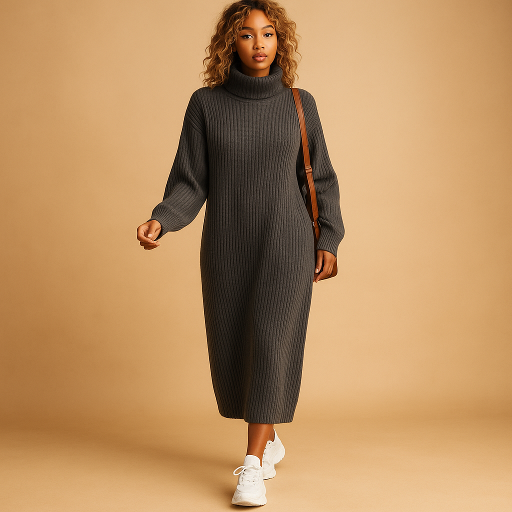 Bequemes Pulloverkleid für Damen im Übergrößen-Design | Mira-Zermatt Boutique