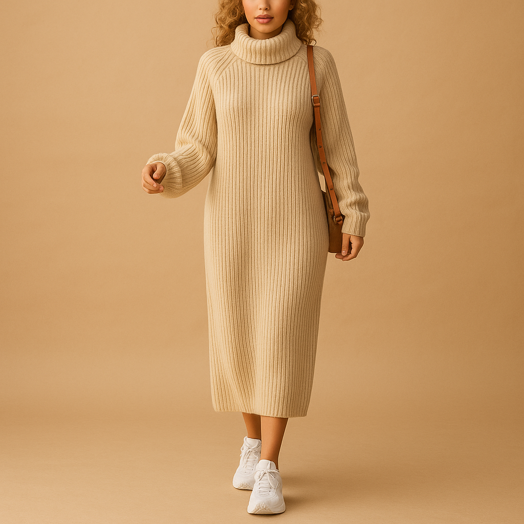Bequemes Pulloverkleid für Damen im Übergrößen-Design | Mira-Zermatt Boutique