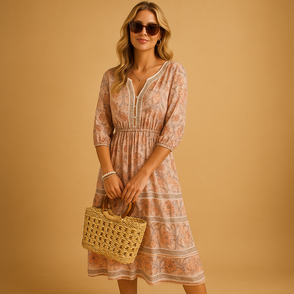 Bohemian Sommerkleid für Damen mit loser Passform | Nina-Zermatt Boutique