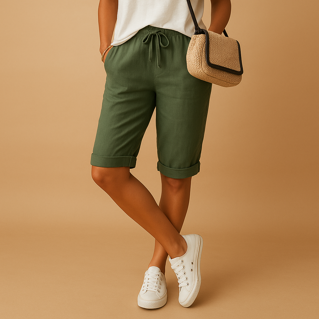 Capri Hose Damen mit Elastischem Bund für Sommer | Lotte-Zermatt Boutique