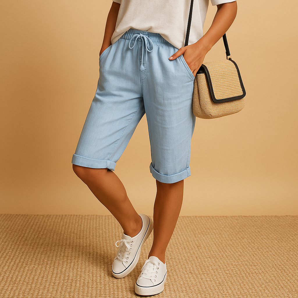 Capri Hose Damen mit Elastischem Bund für Sommer | Lotte-Zermatt Boutique