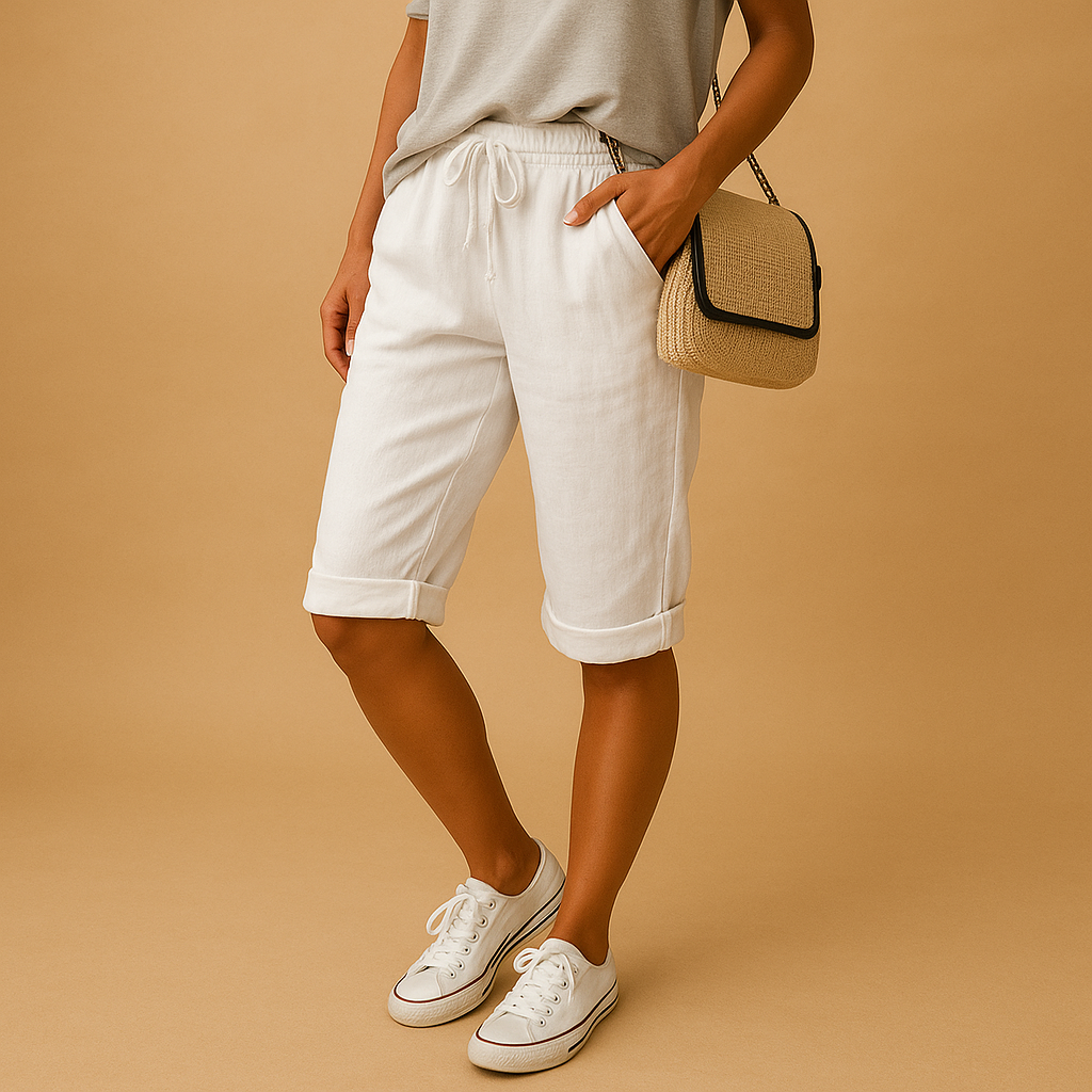 Capri Hose Damen mit Elastischem Bund für Sommer | Lotte-Zermatt Boutique