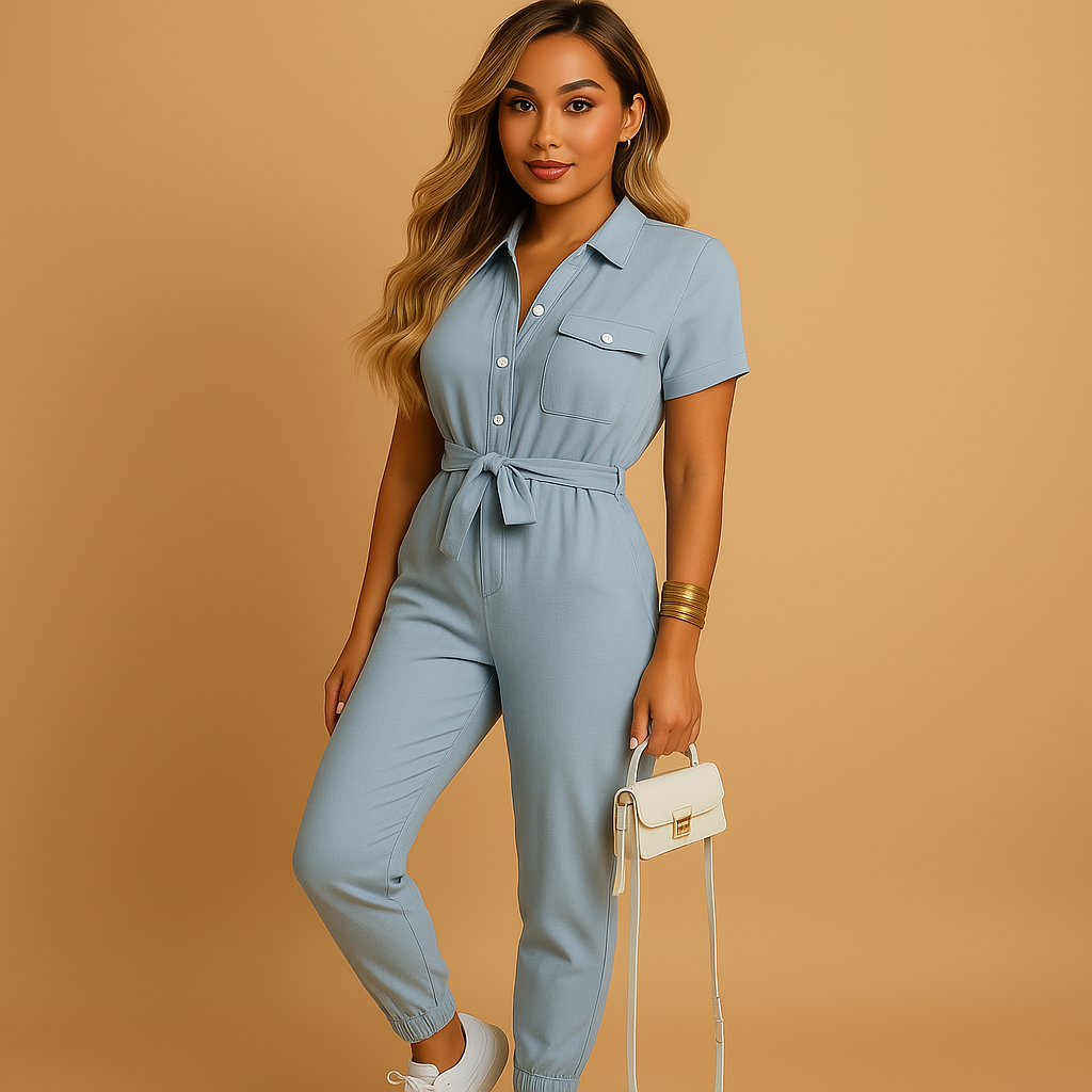 Damen Overall mit Knopfverschluss für elegante Anlässe | Elvira-Zermatt Boutique