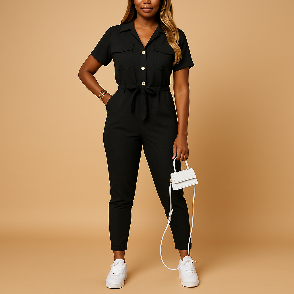 Damen Overall mit Knopfverschluss für elegante Anlässe | Elvira-Zermatt Boutique
