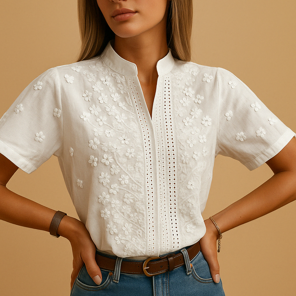 Elegante Bluse Damen mit Klassischem Kragen für Jeden Anlass | Elvira-Zermatt Boutique