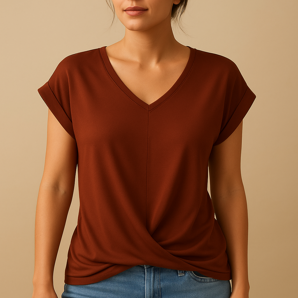Elegante Bluse Damen mit V-Ausschnitt für stilvolle Looks | Joline-Zermatt Boutique