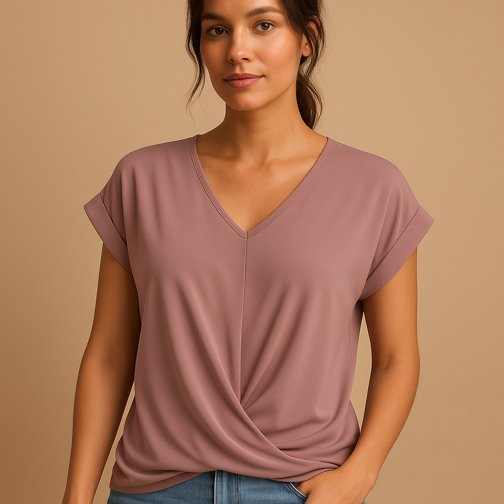 Elegante Bluse Damen mit V-Ausschnitt für stilvolle Looks | Joline-Zermatt Boutique