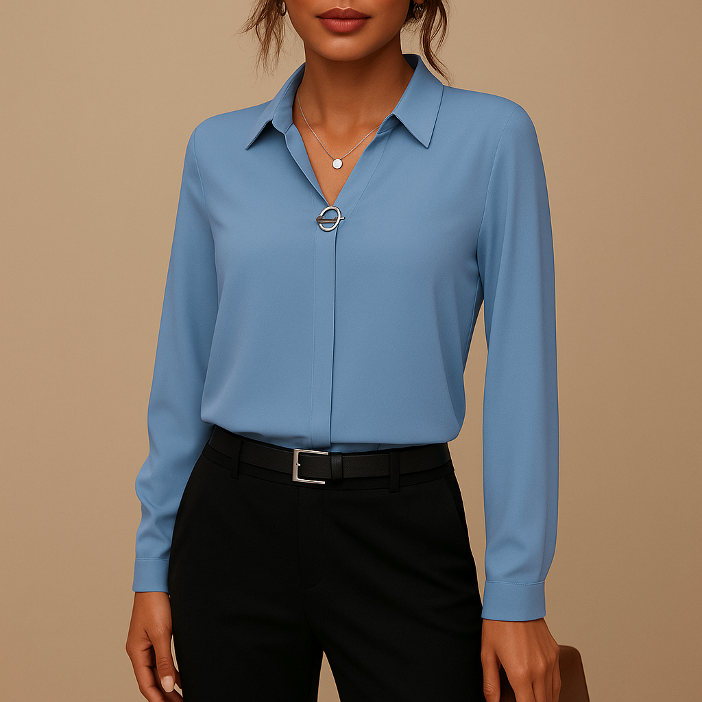 Elegante Damen Bluse mit Klassischem Kragen für Büro & Freizeit | Lache-Zermatt Boutique