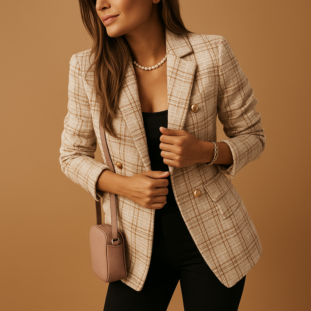 Eleganter taillierter Blazer für Damen aus Staubmischung | Tessa-Zermatt Boutique
