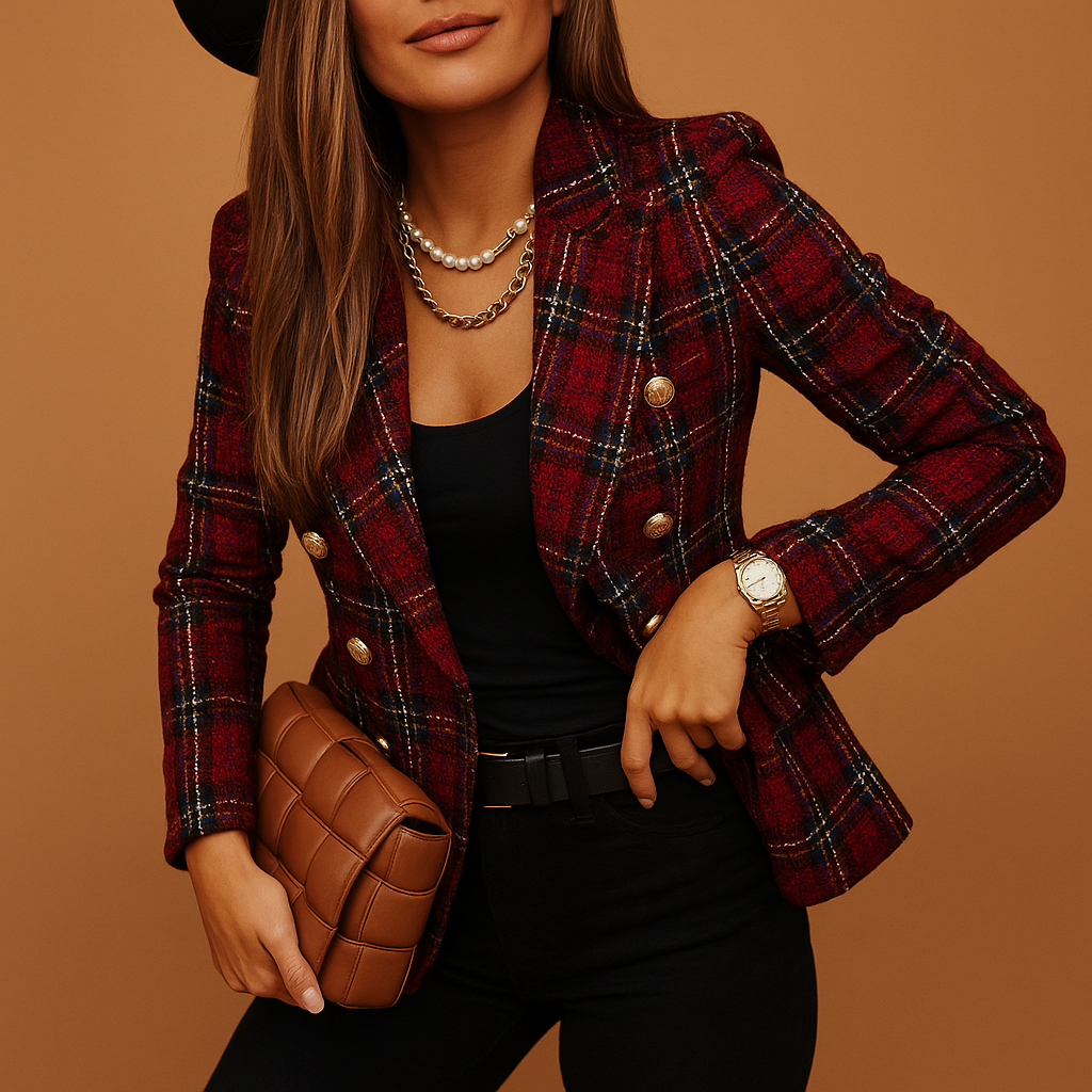 Eleganter taillierter Blazer für Damen aus Staubmischung | Tessa-Zermatt Boutique