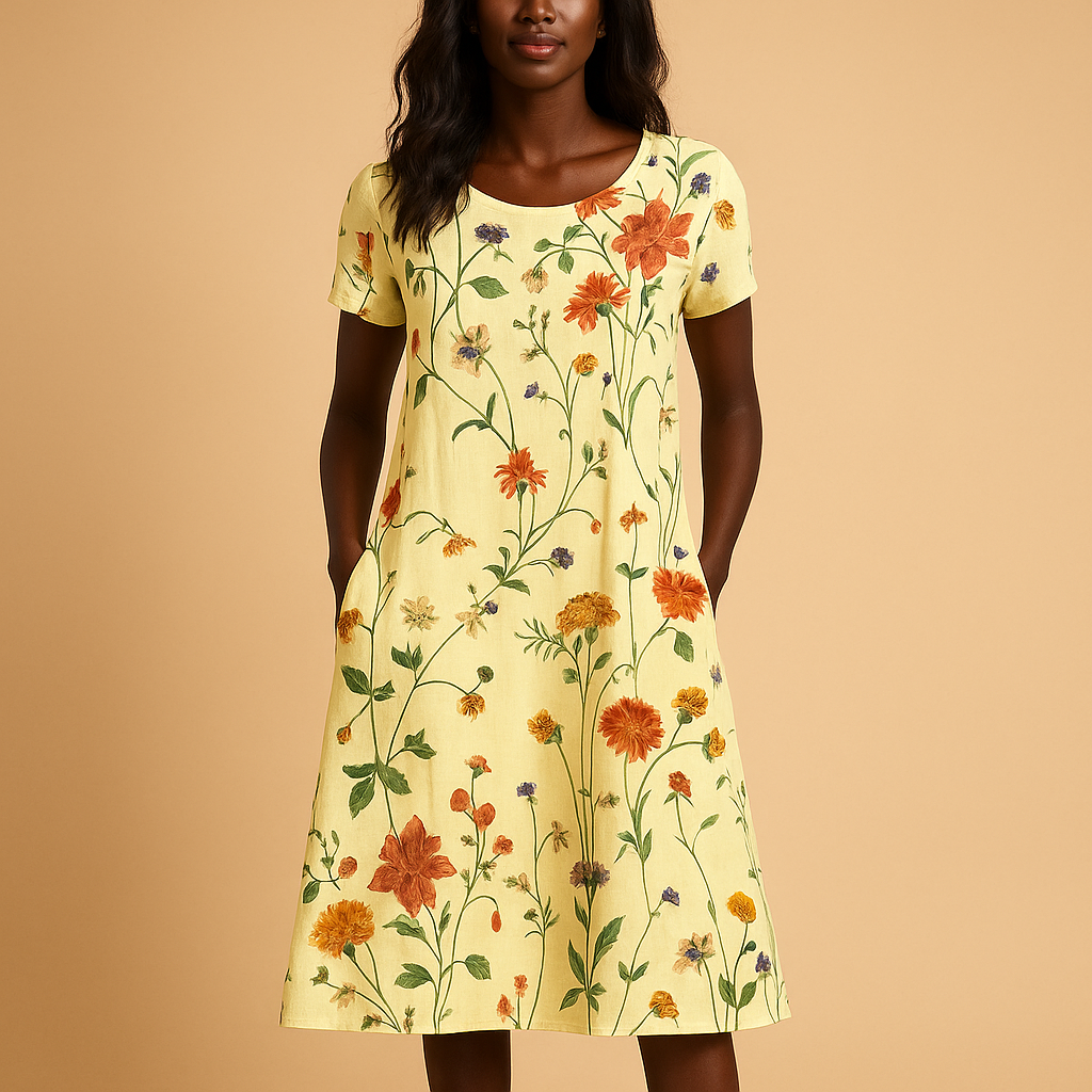 Elegantes Blumenkleid mit Komfort und femininem Schnitt | Lena-Zermatt Boutique