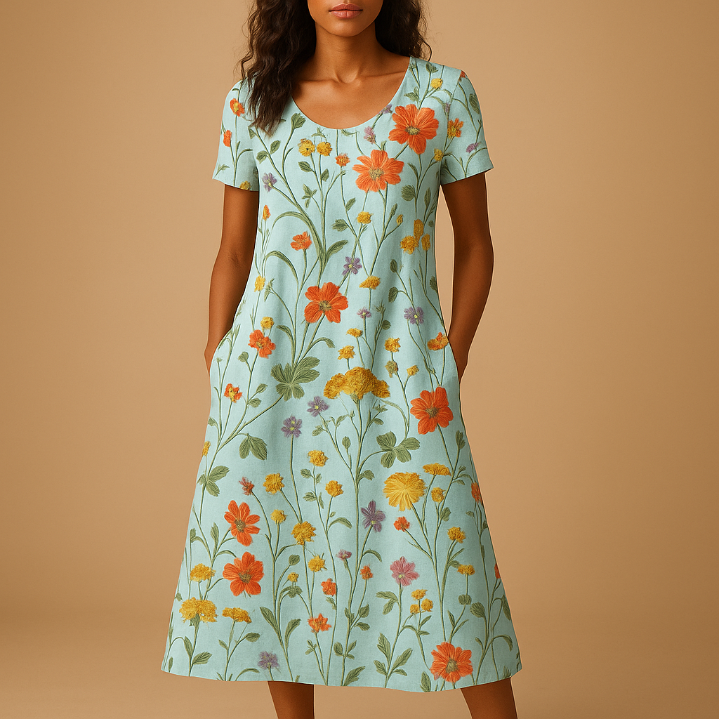 Elegantes Blumenkleid mit Komfort und femininem Schnitt | Lena-Zermatt Boutique