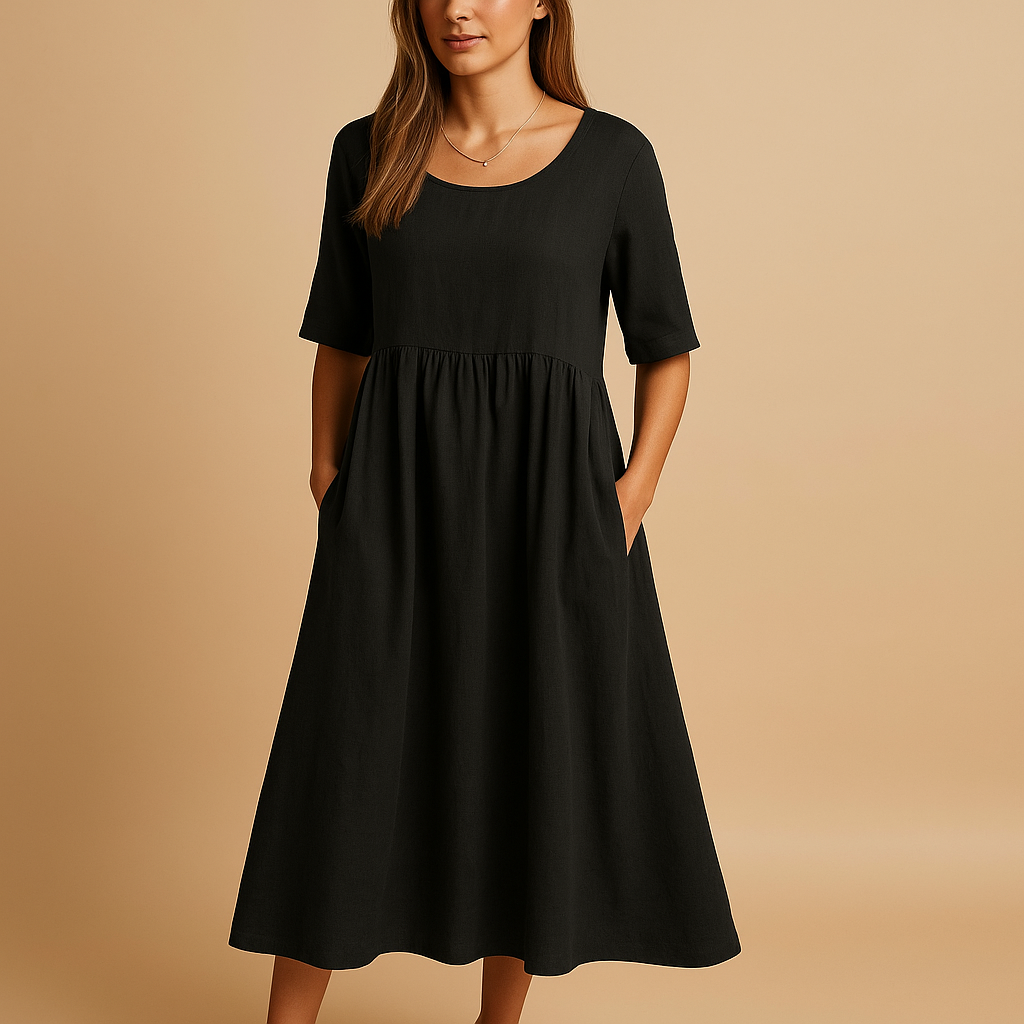 Elegantes Midi Kleid für Damen im Vintage Stil | Mila-Zermatt Boutique