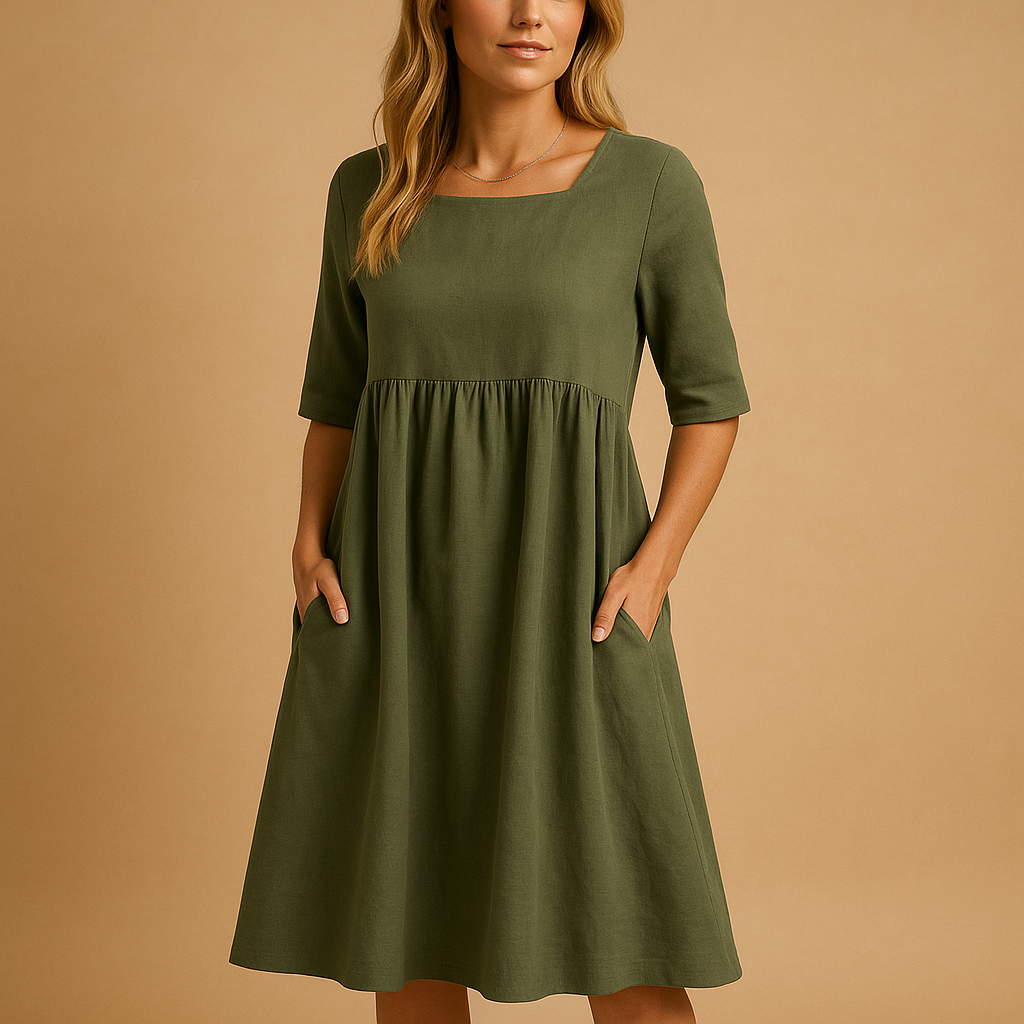 Elegantes Midi Kleid für Damen im Vintage Stil | Mila-Zermatt Boutique