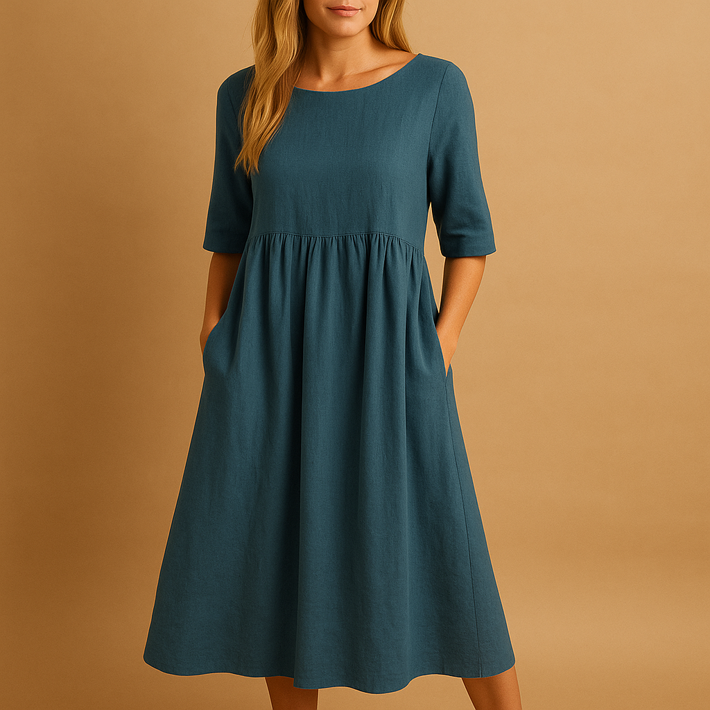 Elegantes Midi Kleid für Damen im Vintage Stil | Mila-Zermatt Boutique