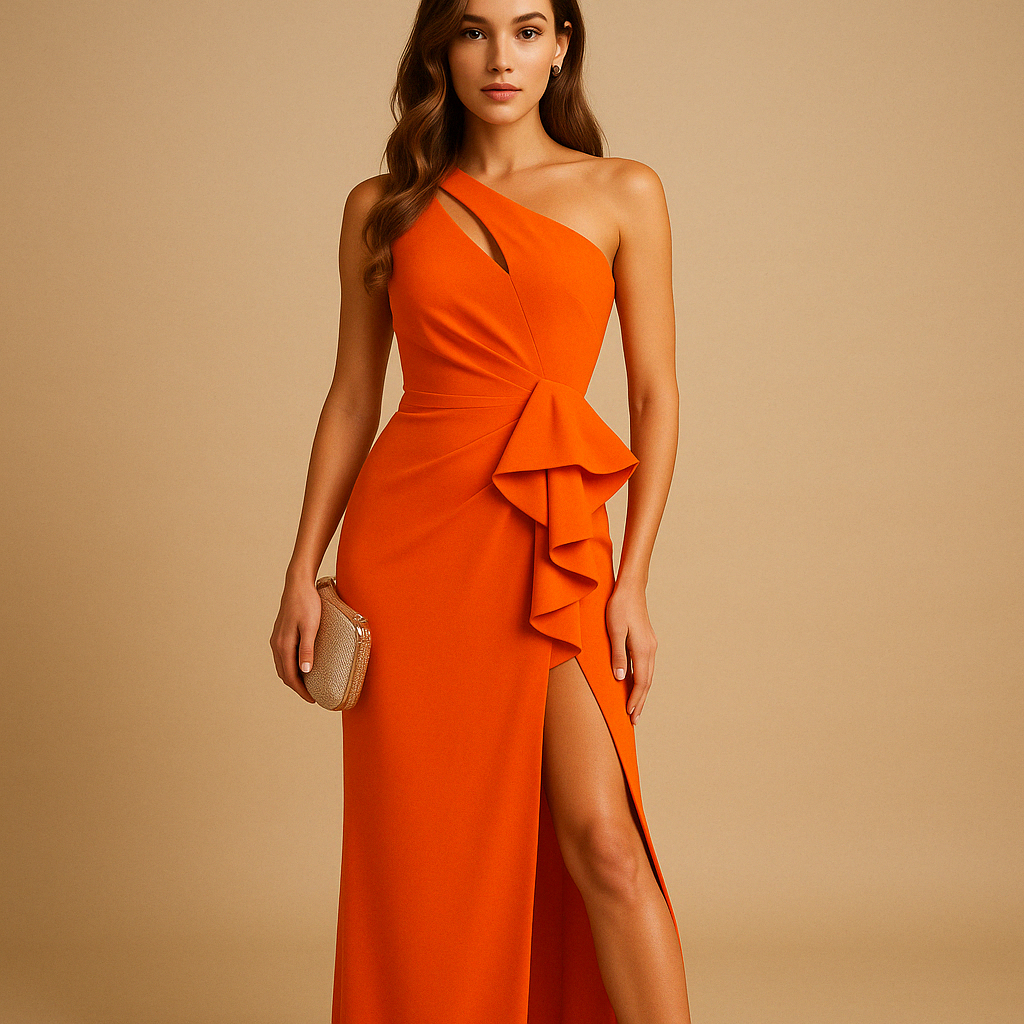 Festliches Damenkleid mit Offenen Schultern für Hochzeitsgäste | Celeste-Zermatt Boutique