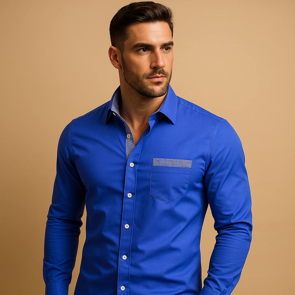 Herrenhemd aus Stoff in klassischem Design | Lars-Zermatt Boutique