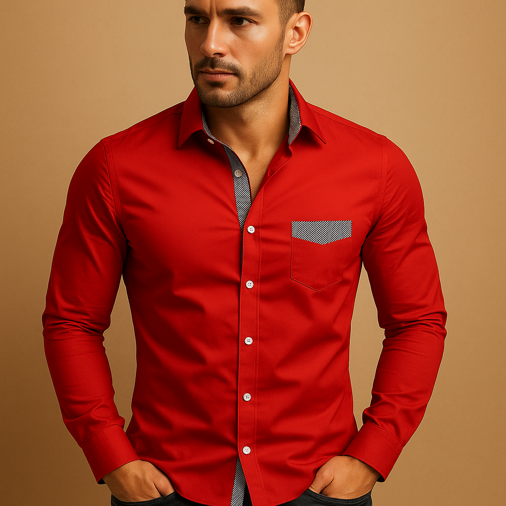 Herrenhemd aus Stoff in klassischem Design | Lars-Zermatt Boutique