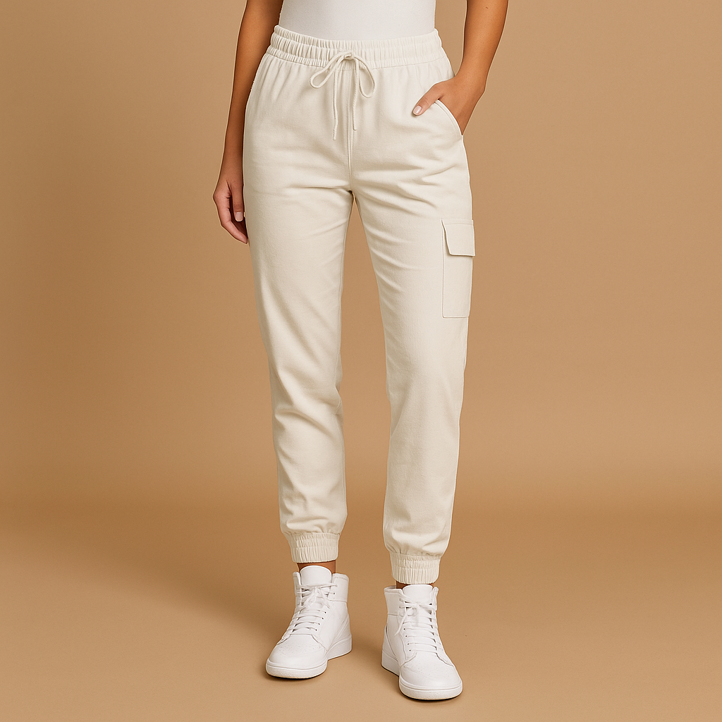 Hochtaillierte Frachtpants mit Stretchkomfort für Damen | Elvira-Zermatt Boutique