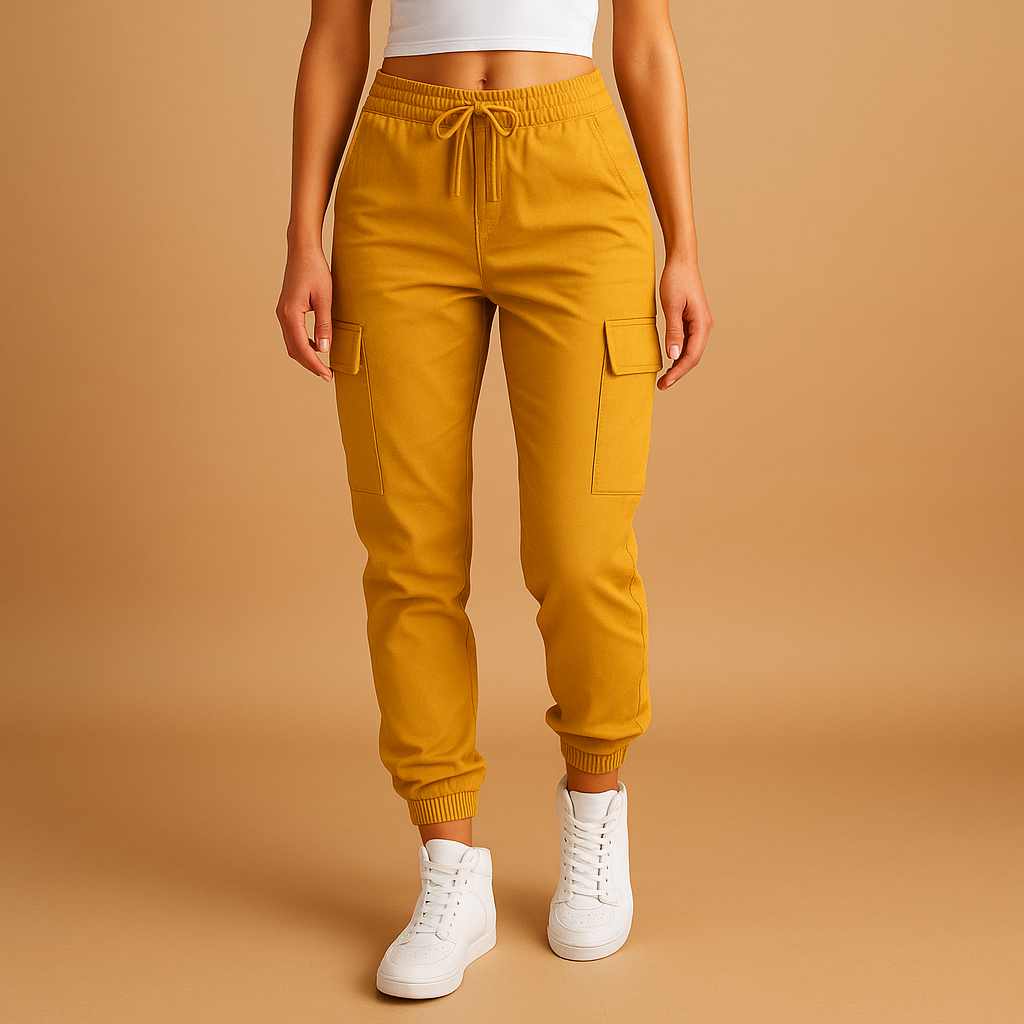 Hochtaillierte Frachtpants mit Stretchkomfort für Damen | Elvira-Zermatt Boutique