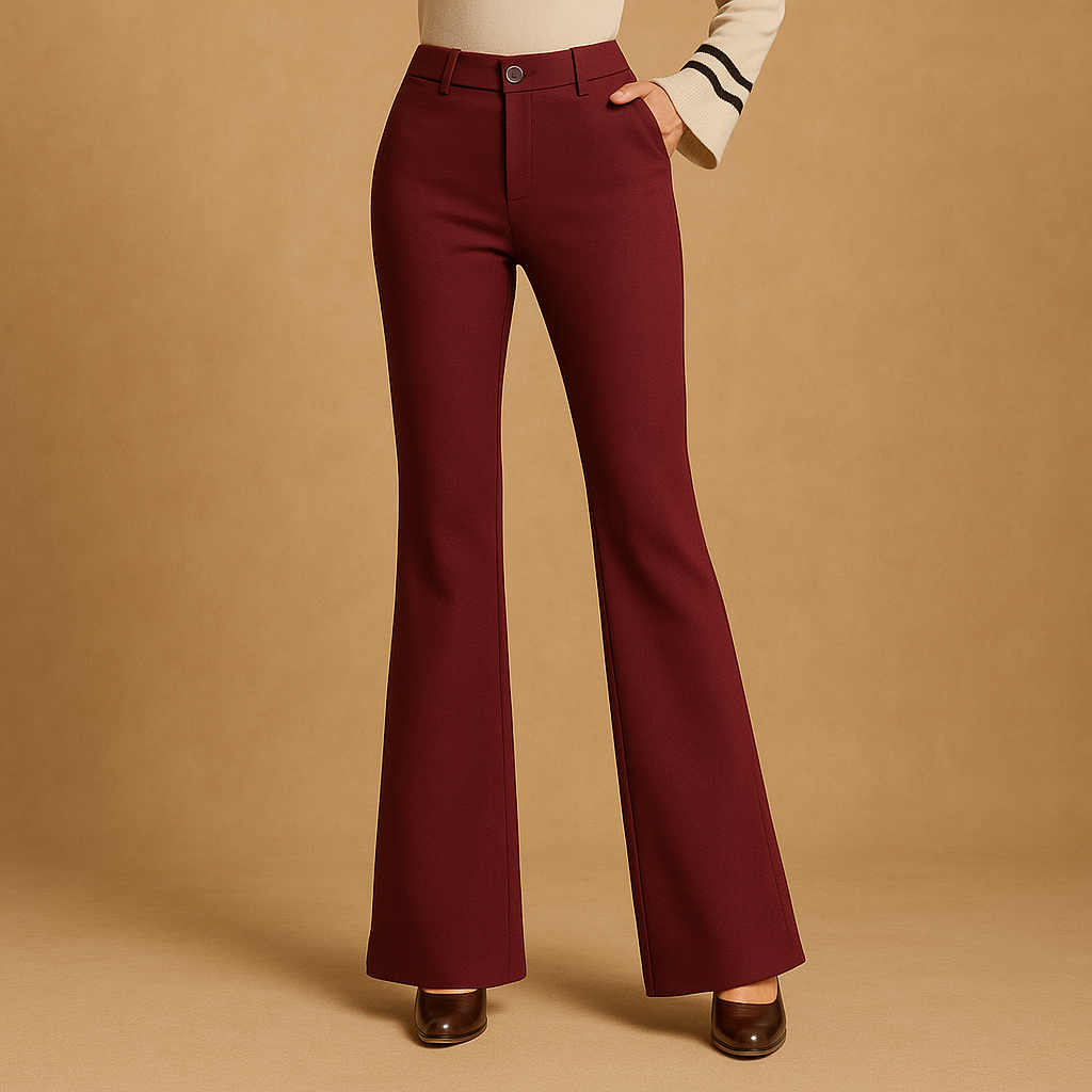 Hosen Damen mit Hoher Taille und Weiten Beinen | Renée-Zermatt Boutique