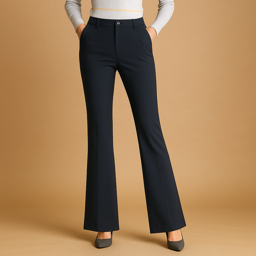 Hosen Damen mit Hoher Taille und Weiten Beinen | Renée-Zermatt Boutique
