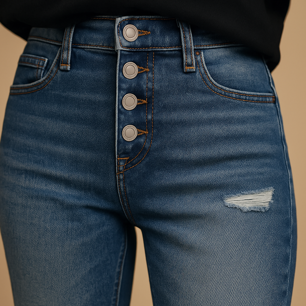 Jeans Damen im Slim Fit mit trendigen Zerrissenheiten | Mila-Zermatt Boutique