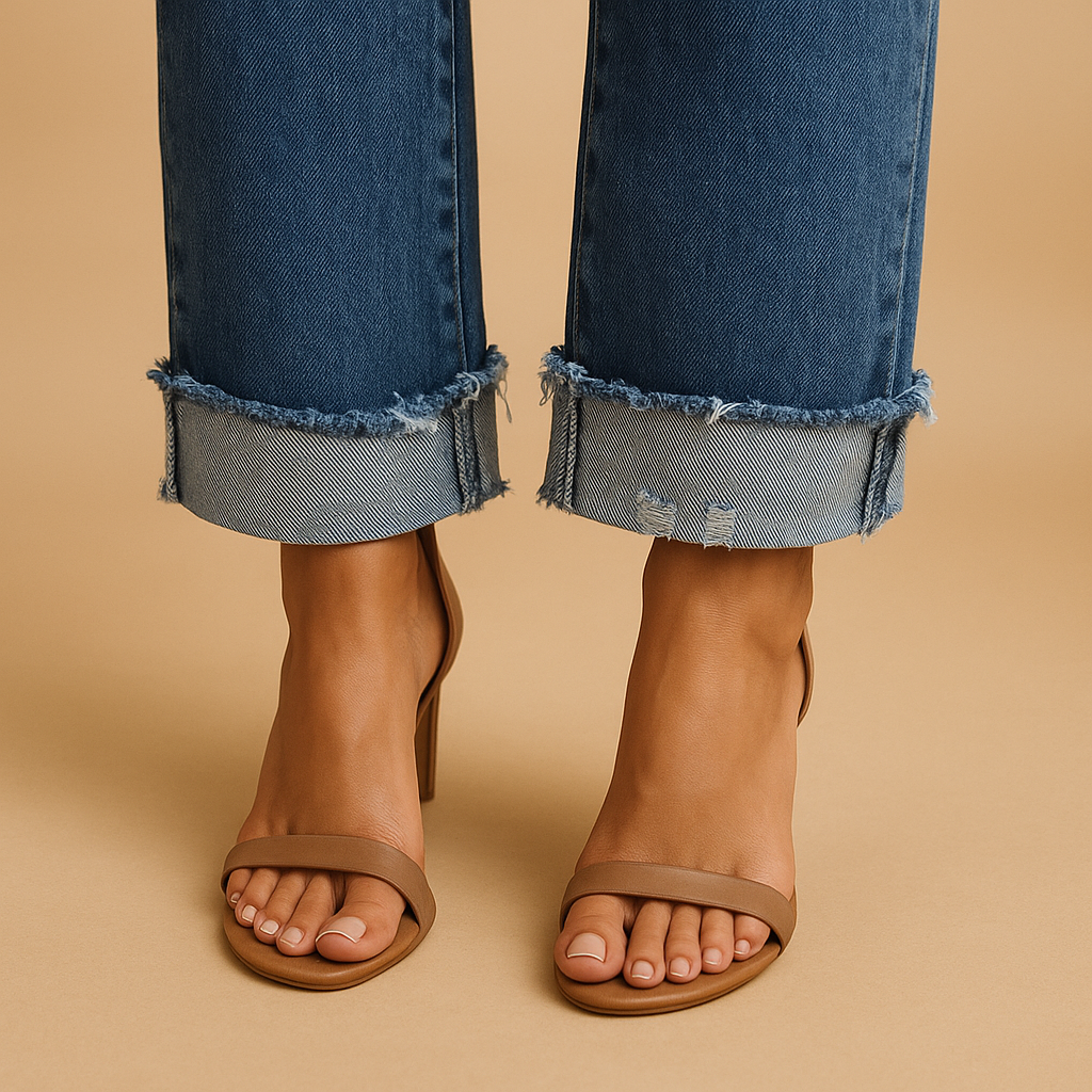 Jeans Damen mit asymmetrischer Taille für lässigen Style | Edna-Zermatt Boutique