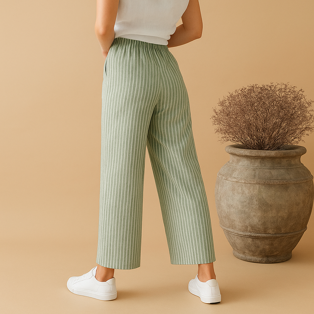 Leichte Sommerhose Damen aus atmungsaktivem Leinen | Fleur-Zermatt Boutique