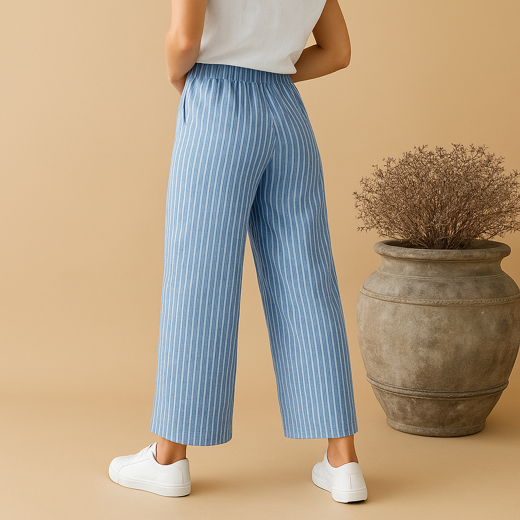 Leichte Sommerhose Damen aus atmungsaktivem Leinen | Fleur-Zermatt Boutique