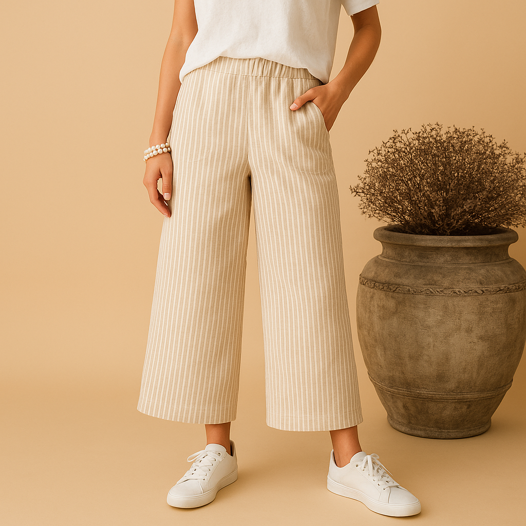 Leichte Sommerhose Damen aus atmungsaktivem Leinen | Fleur-Zermatt Boutique