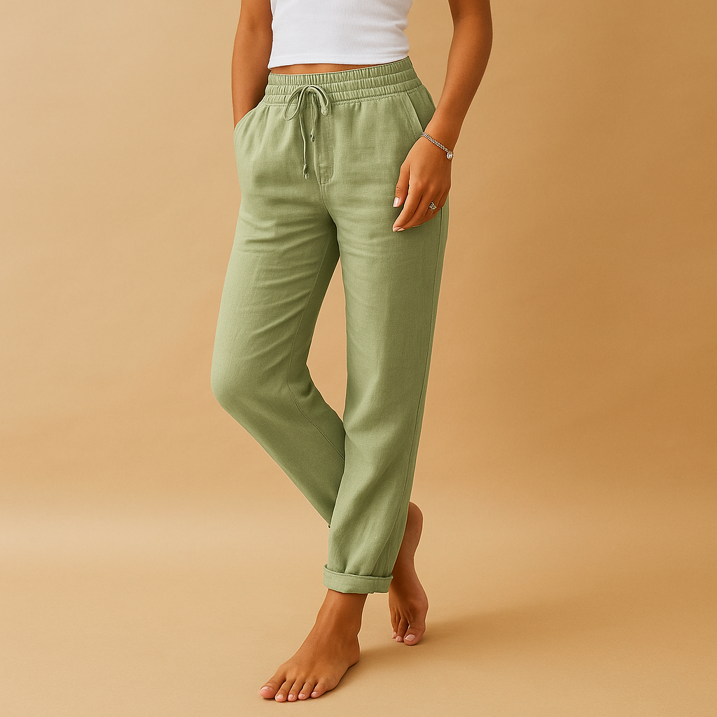 Leichte Sommerhose Damen mit elastischem Bund für Komfort | Mia-Zermatt Boutique