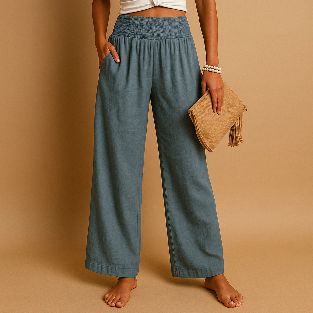 Leichte Sommerhose Damen mit elastischer Taille und atmungsaktivem Stoff | Loïs-Zermatt Boutique