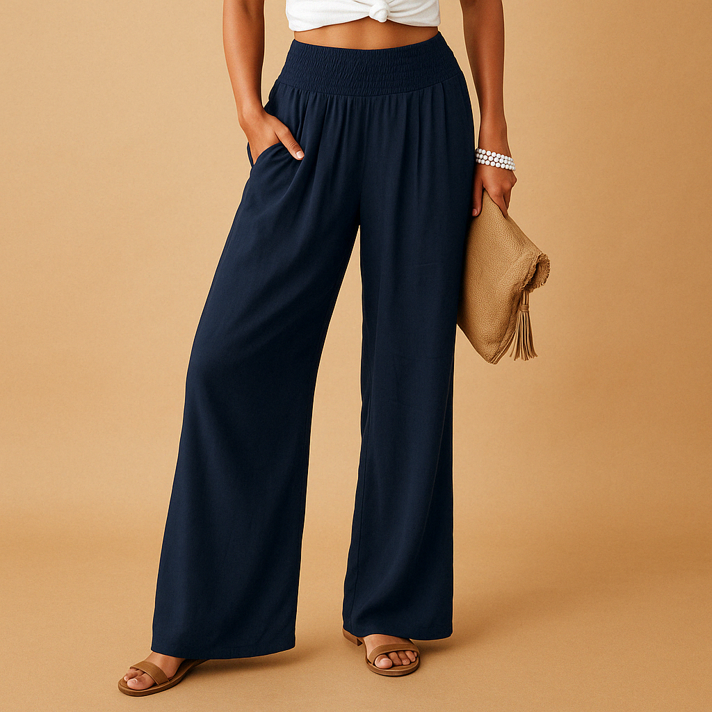 Leichte Sommerhose Damen mit elastischer Taille und atmungsaktivem Stoff | Loïs-Zermatt Boutique