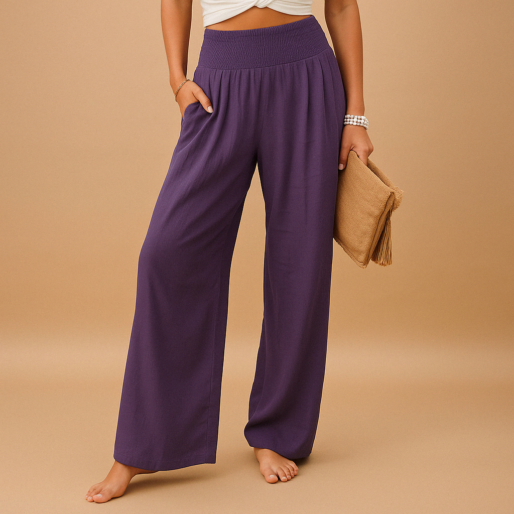 Leichte Sommerhose Damen mit elastischer Taille und atmungsaktivem Stoff | Loïs-Zermatt Boutique