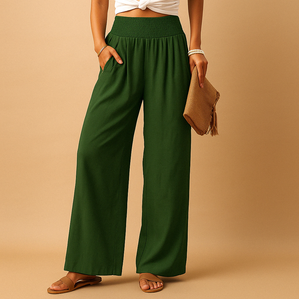 Leichte Sommerhose Damen mit elastischer Taille und atmungsaktivem Stoff | Loïs-Zermatt Boutique