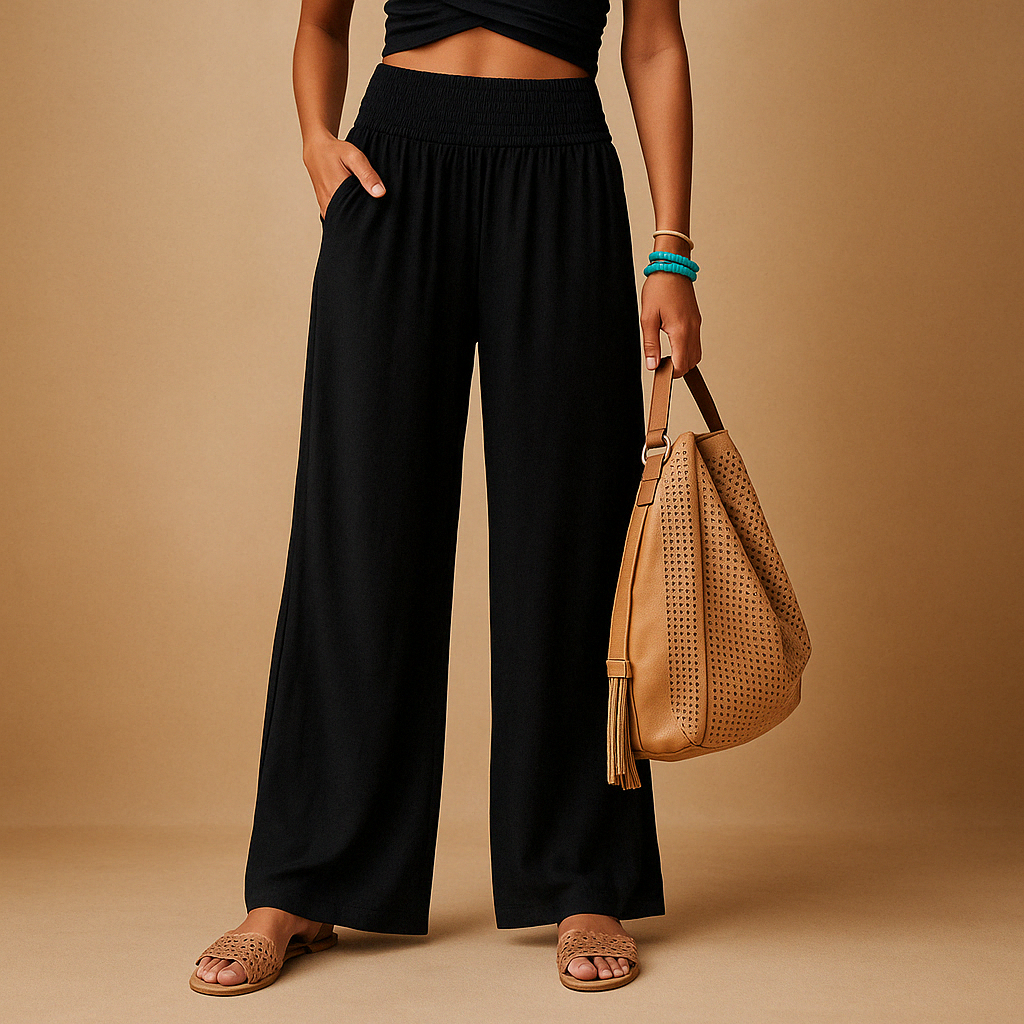 Leichte Sommerhose Damen mit elastischer Taille und atmungsaktivem Stoff | Loïs-Zermatt Boutique