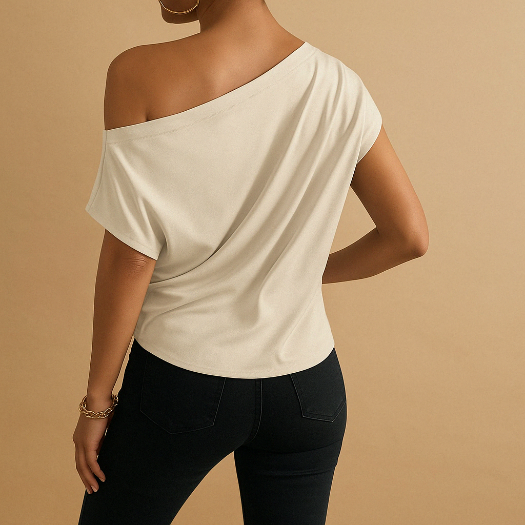 Luftiges Off-Shoulder-Top mit Fledermaushülsen | Femke-Zermatt Boutique