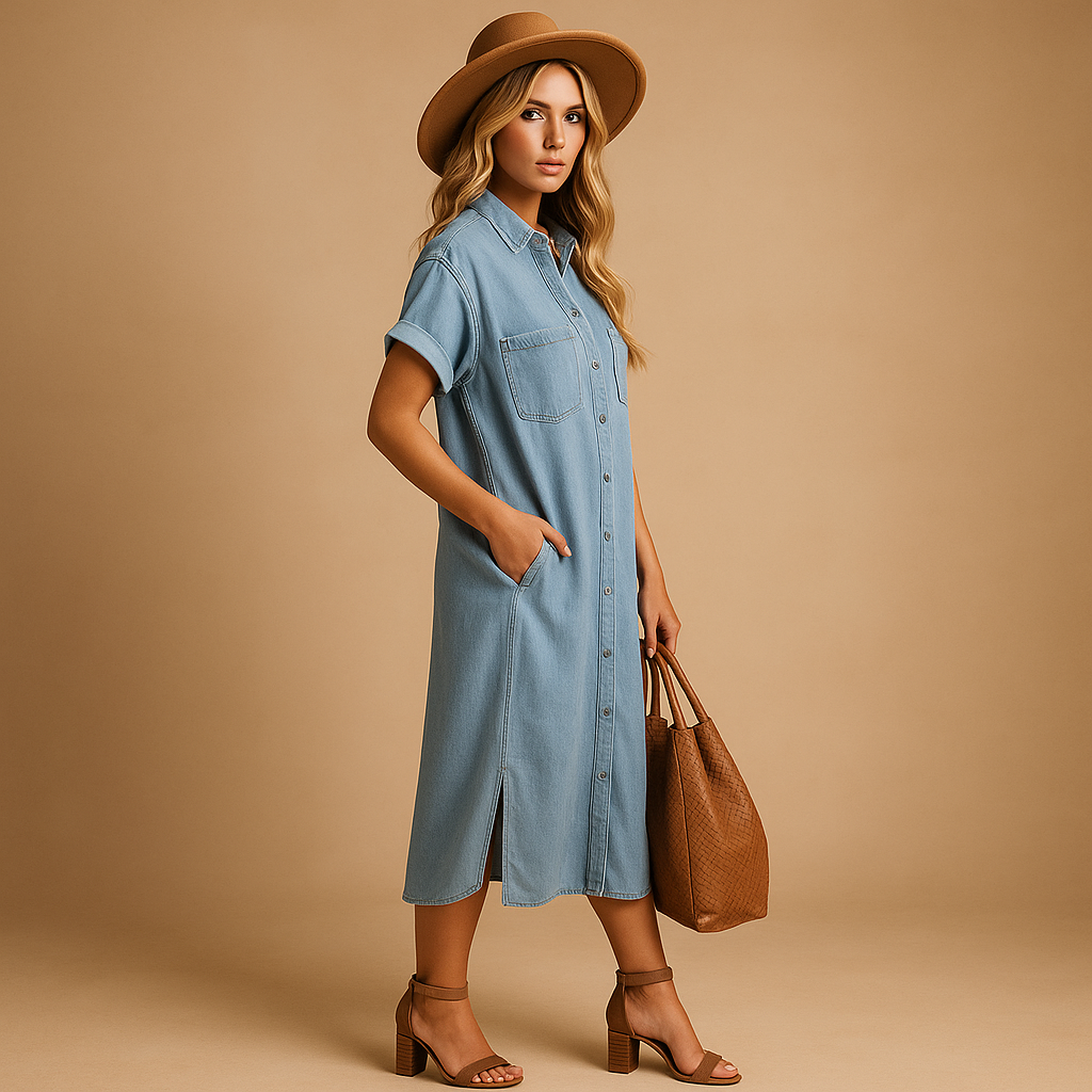Luftiges Sommerkleid in Himmelblau für Damen | Lotte-Zermatt Boutique