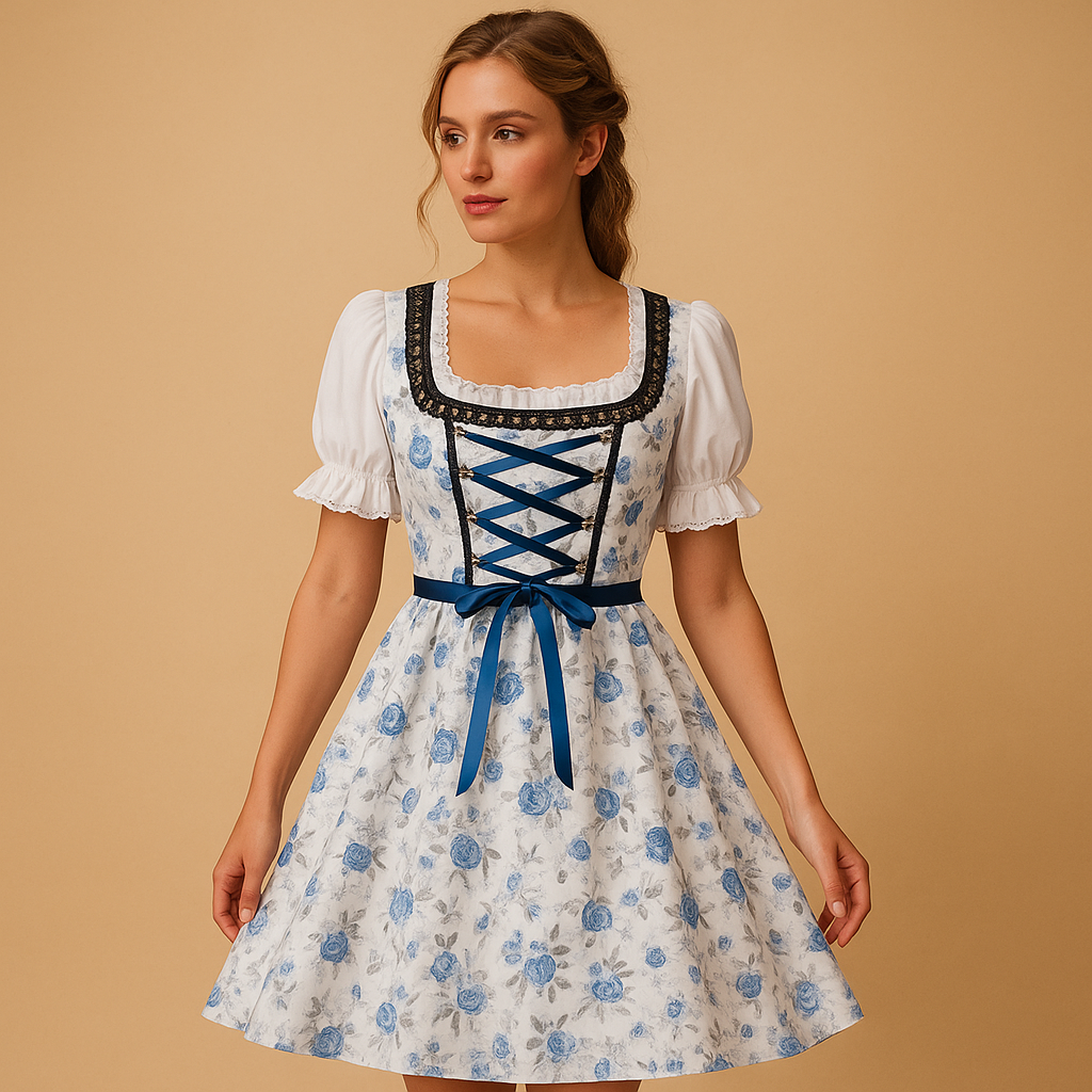 Oktoberfest Kleid mit Spitzendetails und Schürze | Ilse-Zermatt Boutique