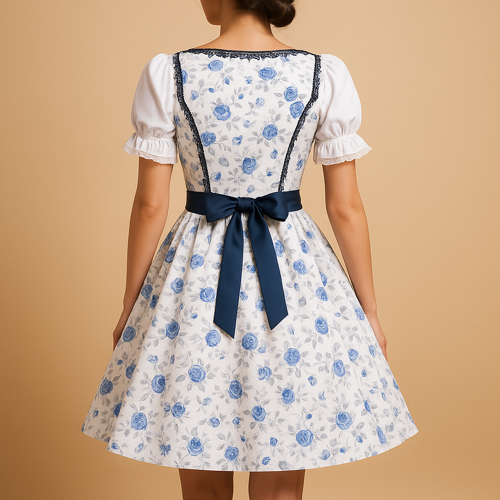 Oktoberfest Kleid mit Spitzendetails und Schürze | Ilse-Zermatt Boutique
