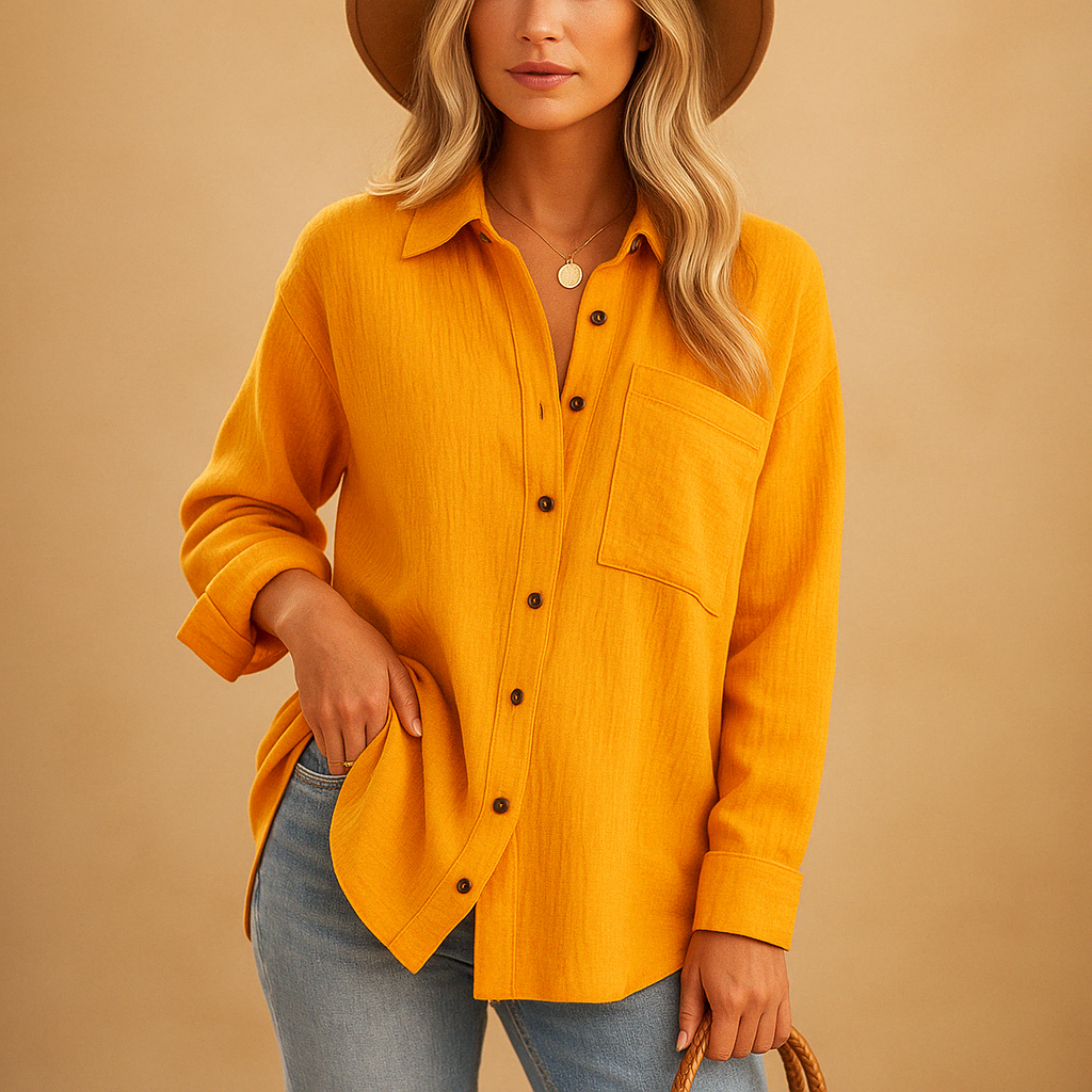 Poloshirt Damen mit langen Ärmeln aus Baumwollmischung | Marije-Zermatt Boutique