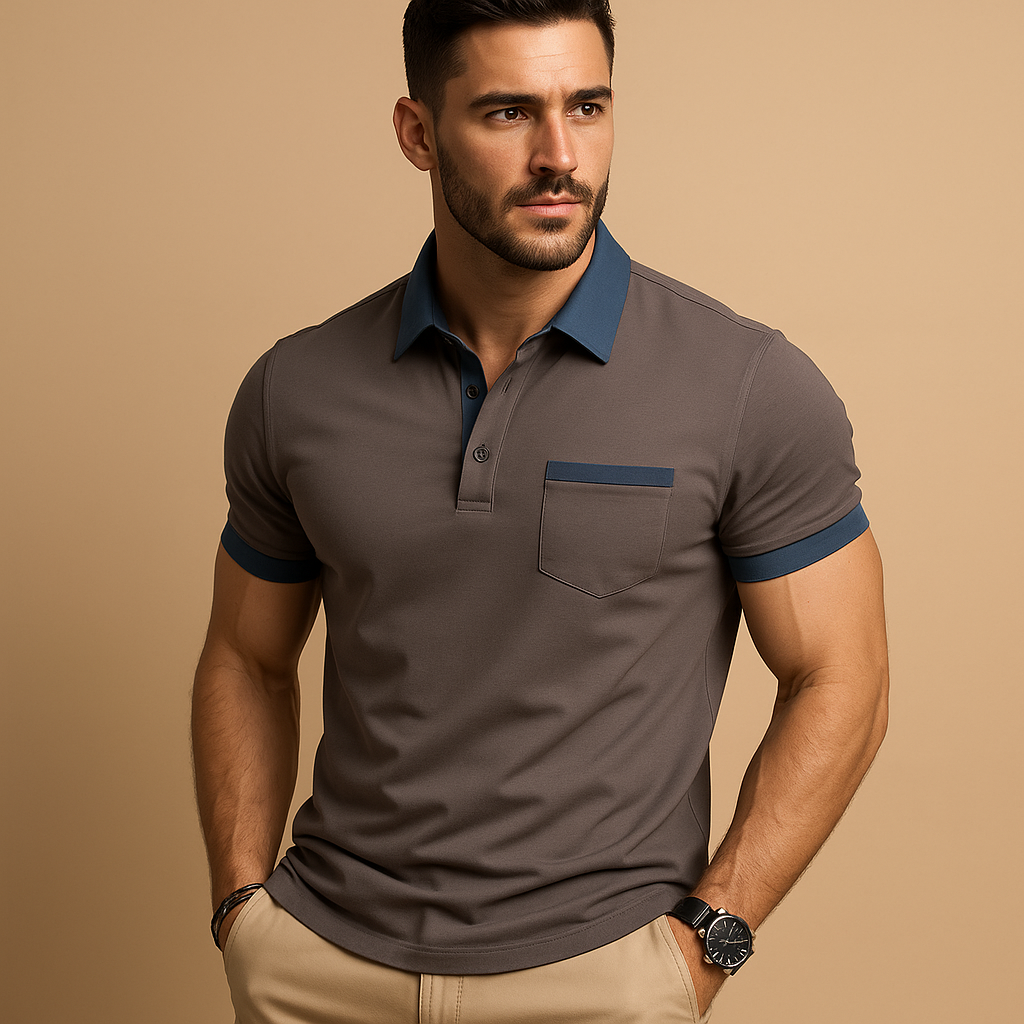 Poloshirt Herren aus atmungsaktivem Stoff in klassischer Passform | Raf-Zermatt Boutique